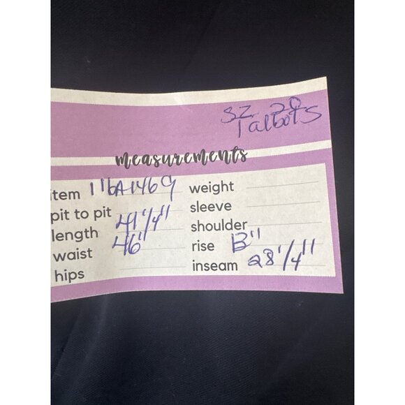 Talbots Size 20W Heritage Navy Black Pants Black Slim Fit - Picture 13 of 14